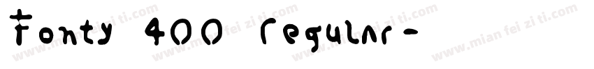 Fonty 400 Regular字体转换